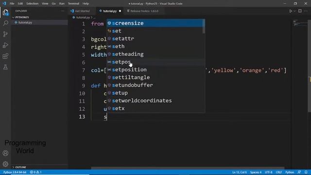 Python program to draw Rainbow using python turtle graphics || Simple program смотреть онлайн