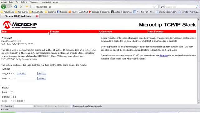 TCP/IP Simulación de proteus usando el stack de microchip V3.75 .wmv смотреть онлайн