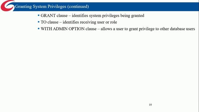Oracle SQL Programming - Users & Roles смотреть онлайн