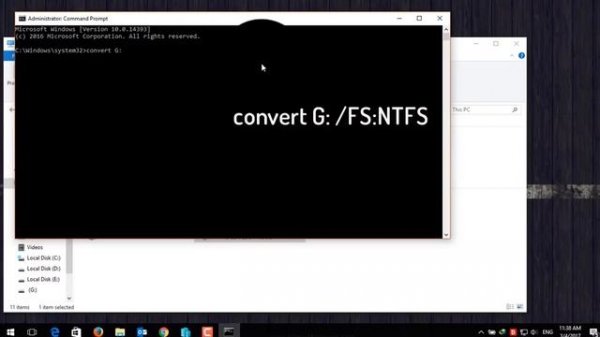 Convert FAT32 to NTFS (Without Format / Data Loss) in Windows 10