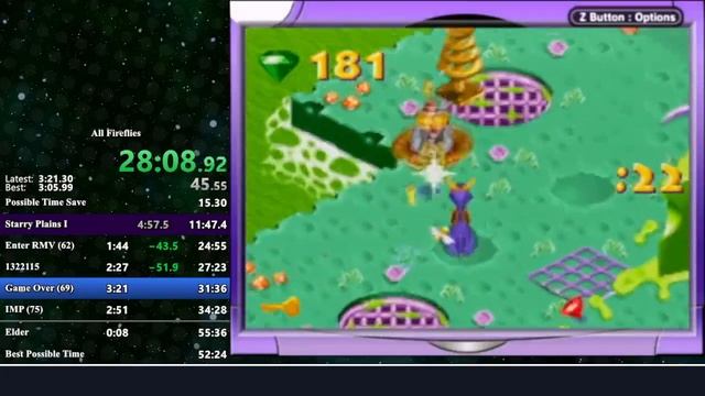 Collecting ALL Fireflies in Spyro 2: Season of Flame - 53:24 [World Record] смотреть онлайн