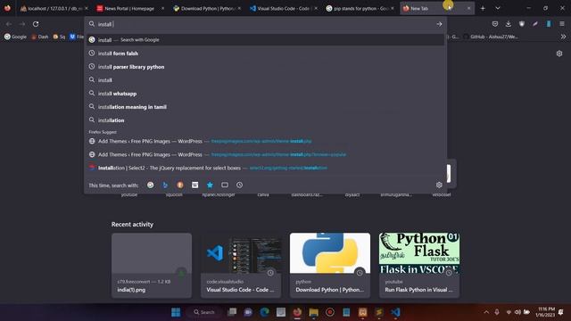 Install Flask Framework & Execute (Run) Project VS Code | Python | Tamil смотреть онлайн