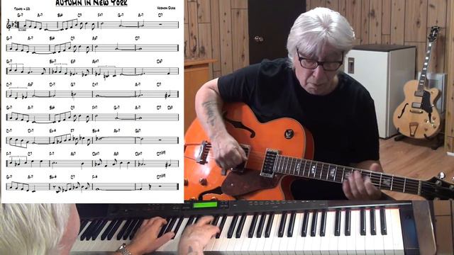 Autumn in New York - Jazz guitar & piano cover ( Vernon Duke ) смотреть онлайн