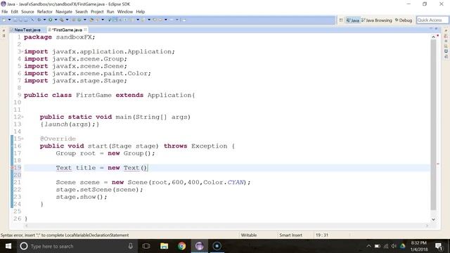 JavaFX Basic Setup смотреть онлайн