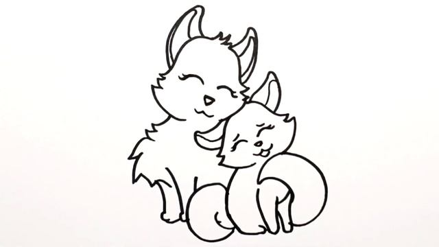 Как нарисовать Лису. Просто рисуем Милых Лисичек. Рисунки для срисовки. Идеи для рисования #579 смотреть онлайн