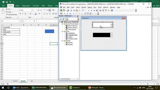 Learn Excel VBA UserForms in Hindi -LINK ComboBoxes - Series 5/10 смотреть онлайн