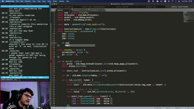 union(enum) { jmp nop acc } ⚡ Advent of Code in Zig Day 8 смотреть онлайн