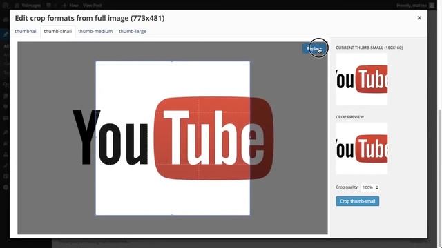 Cropping tool - YoImages WordPress Plugin смотреть онлайн