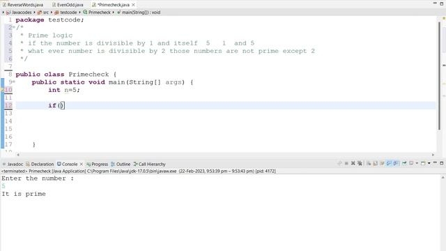 prime number in java | java interview coding | how to check prime number смотреть онлайн