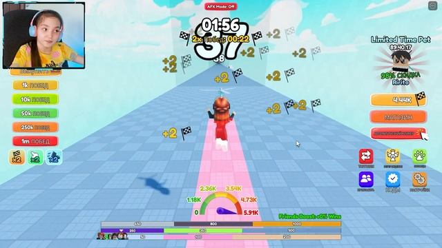 МИЛЛИОН Километров в ЧАС! Супер скоростной БЕГ! Roblox Fly Race смотреть онлайн