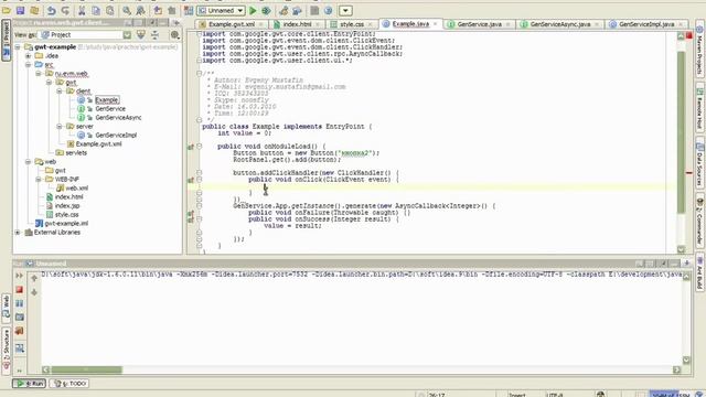 Java + Intellij IDEA 9 + GWT + Apache Tomcat (Видеоурок) смотреть онлайн
