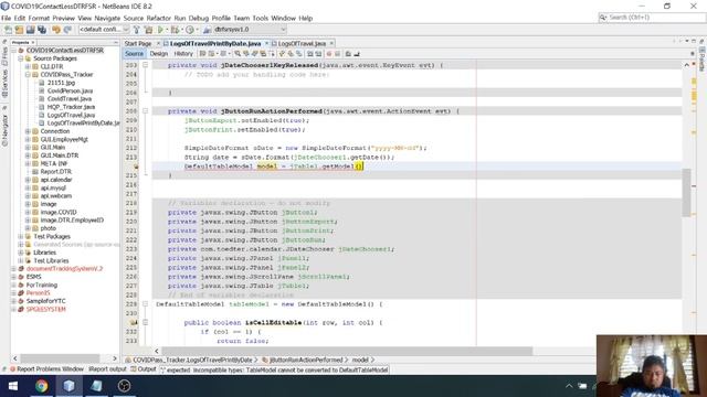 Search using JDateChooser in JTable [java code] смотреть онлайн