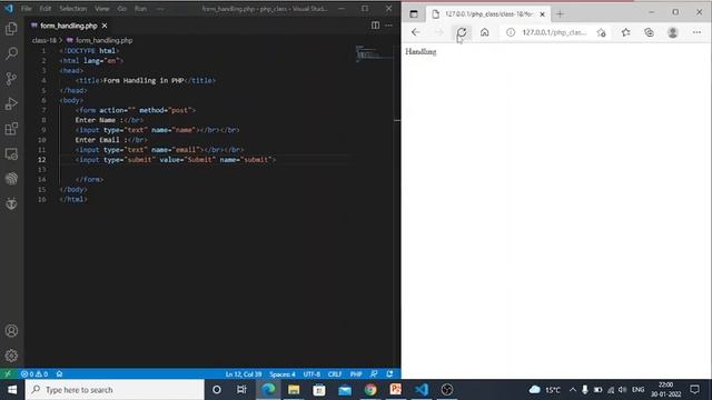PHP Form Handling смотреть онлайн