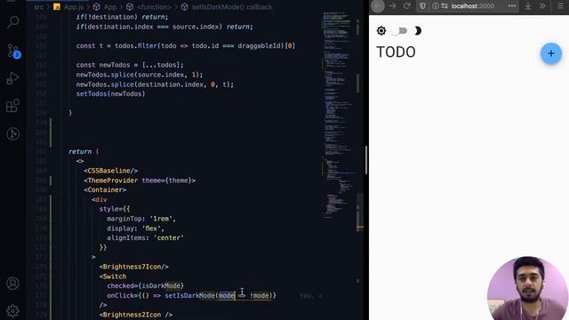 Building a todolist in React, part-11 | DARK MODE IN MATERIAL-UI смотреть онлайн