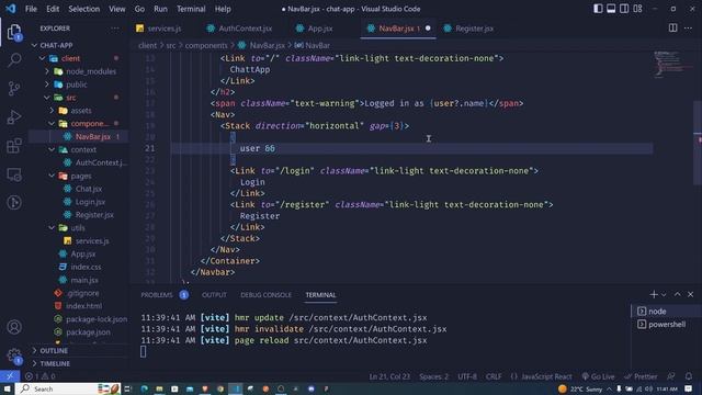 Real-time Chat App - 7 Logout User | React, Node.js and Socket.io смотреть онлайн