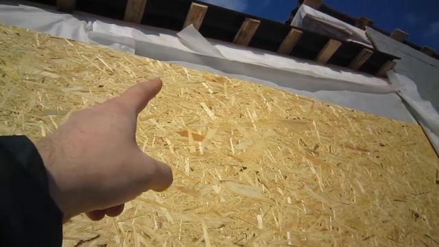 Дачный домик/ Внешняя отделка стен кухни плитами ОСБ (2 этап) смотреть онлайн