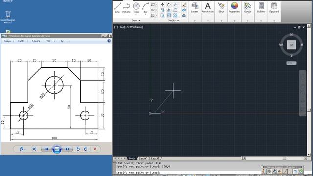 Kayseri Autocad - Ders 1 - Mutlak Koordinat Sistemi смотреть онлайн