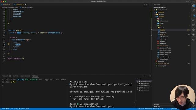 【TypeScript & GraphQL】で Fullstack Web Application開発 #7- Tailwind CSSとApollo Clientの実装 смотреть онлайн