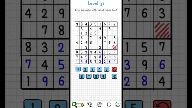 Train Your Brain level 31 Enter The number of the rule of Sudoku game смотреть онлайн