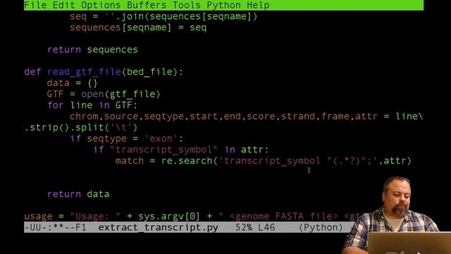 Extracting transcripts from a GTF file and genome FASTA file using basic python смотреть онлайн