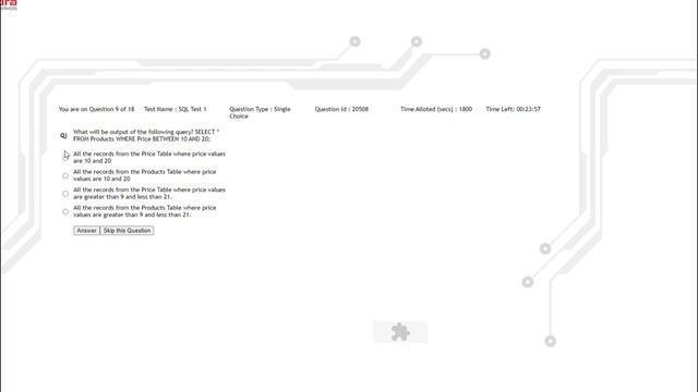 Live SQL assessment test смотреть онлайн