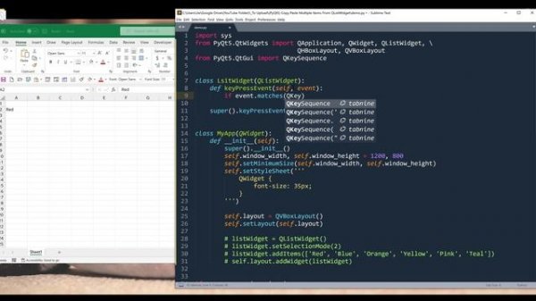 Copy Paste Multiple Items From QListWidget PyQt5