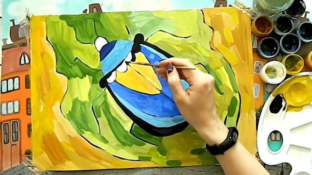 Рисуем декоративного жука. Урок для детей от 5 лет. смотреть онлайн