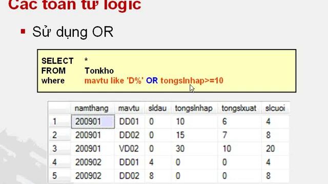 Bài 2. Ngôn ngữ SQL trên SQL SERVER 2005 và ACCESS 2003_Truy vấn Select. смотреть онлайн