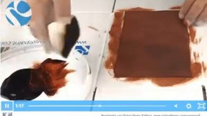 Как красить кожу губкой