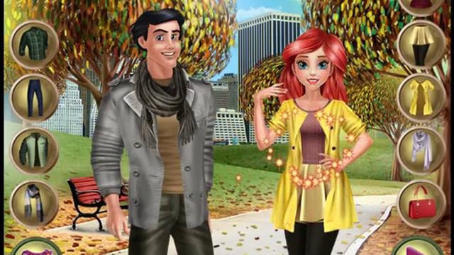 Мультик: Принцессы пары-осенняя прогулка/Cartoon: Princess couple-autumn walk смотреть онлайн