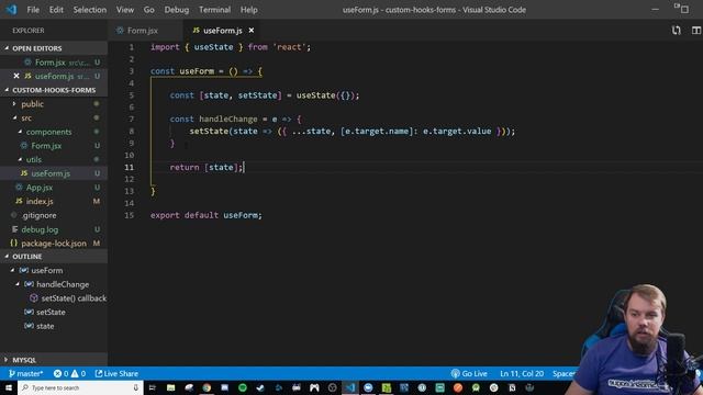 React Hooks: Custom useForm Hook смотреть онлайн