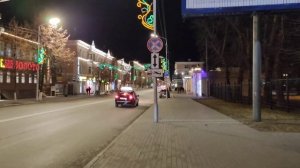Курган, прогулка вечером по улице Ленина