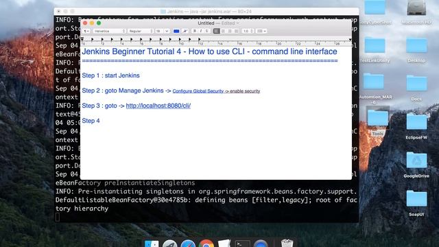 Jenkins Beginner Tutorial 4 - How to use CLI (command line interface) смотреть онлайн