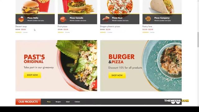 Past - Pizza and Fast Food WooCommerce Theme bootstrap 4 auto parts Build Website смотреть онлайн