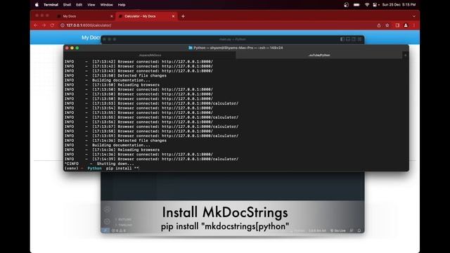 Auto Generated Documentation using MkDocs + MkDocStrings | Python смотреть онлайн