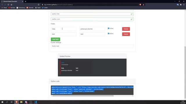 Embed Message | Jak Zrobić Discord Bota w Pythonie #2 смотреть онлайн