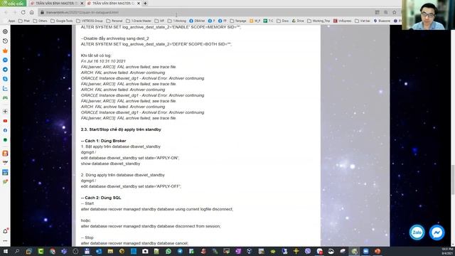 Hướng dẫn cài đặt, giám sát, vận hành Oracle DataGuard, GoldenGate | OraAZ | Trần Văn Bình смотреть онлайн