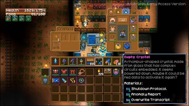 Core Keeper Highlight: Crafting The Admin Key From The Empty Crystal
