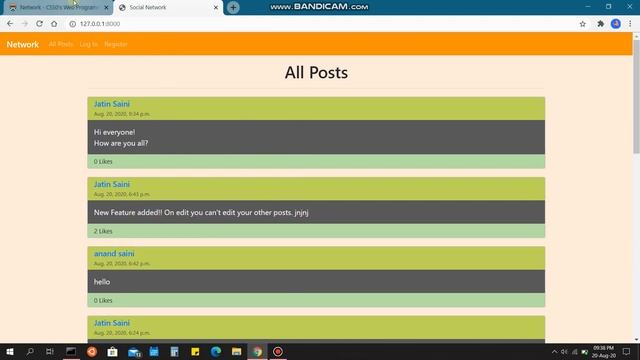 Network (Project4) 2020 | CS50 - Web Programming with Python and JavaScript | Harvard | edX смотреть онлайн