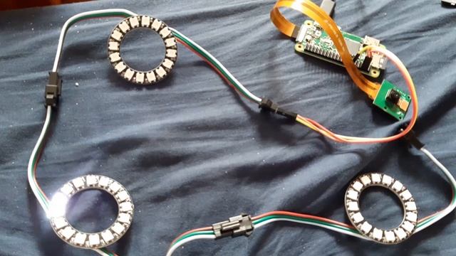 3 DC5V WS2812B Pixel addressable rings of 16leds смотреть онлайн