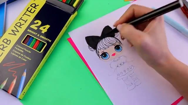 Loom Planet! ЛОЛ Блокнот без клея Как нарисовать куклу ЛОЛ _ DIY LOL Surprise dolls notebook смотреть онлайн