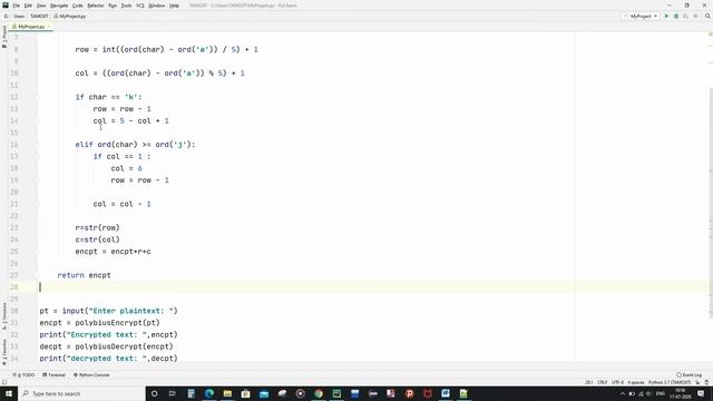 Polybius Square Cipher (Python Implementation) смотреть онлайн