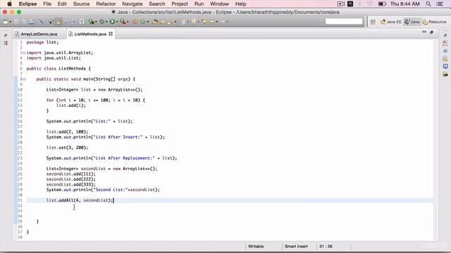 addAll and contains Methods in collection смотреть онлайн