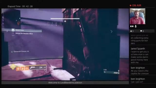LordBleedem is live playin Destiny 2 weekly reset.Im THE one eyed streamer guy смотреть онлайн
