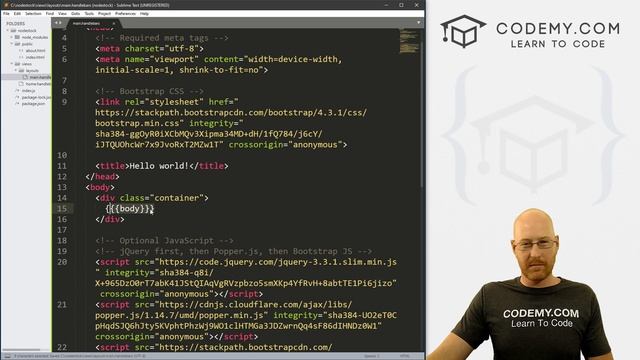 Create Node Webpages With Handlebars смотреть онлайн