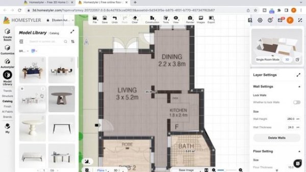 HOMESTYLER 101: How to create 3D rendering images from 2d floorplan - Homestyler for beginners