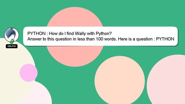 PYTHON : How do I find Wally with Python? смотреть онлайн