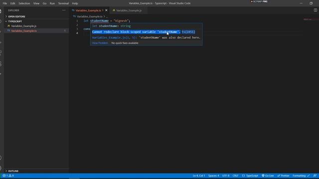 Using Variables in Typescript смотреть онлайн