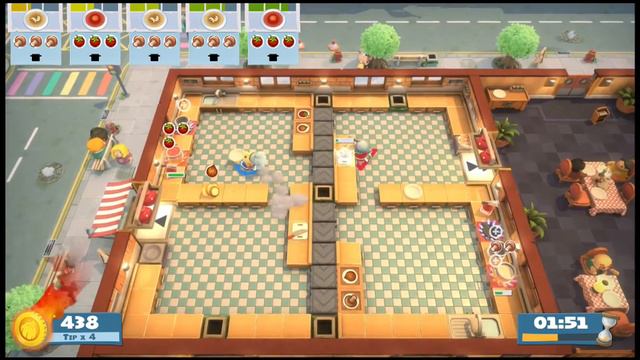 Overcooked: All You Can Eat - Overcooked - Level 6-2 3 Star 2 Player Co-op смотреть онлайн