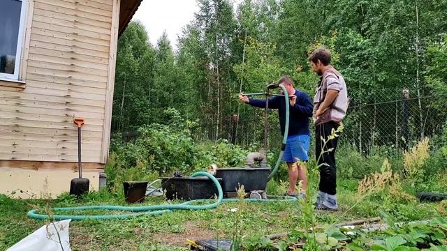 Гидробурение абиссинской скважины. Скважина на болотистой местности. смотреть онлайн
